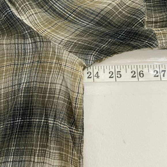 Frye & Co. Green Plaid Bohemian Western Blouse Women's XL Praire Core - Picture 6 of 10